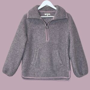 Madewell Purple Polartec Half Zip Fleece Pullover